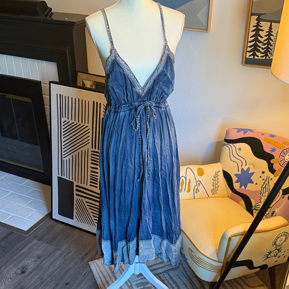 Denim Blue Sleeveless Dress